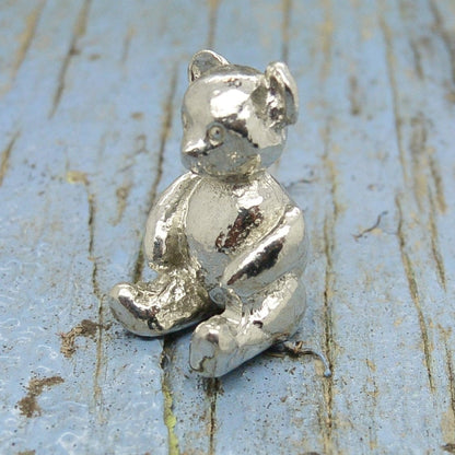 Miniature Bear Figurine, Handmade, in Fine Pewter, by William Sturt