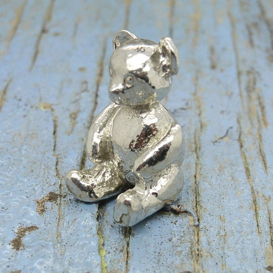 Miniature Bear Figurine, Handmade, in Fine Pewter, by William Sturt