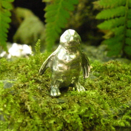 Penguin Figurine, Miniature Penguin, Handmade, in Fine Pewter, by William Sturt
