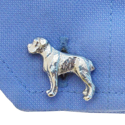 Boxer Dog Cufflinks, Handcast Pewter Cufflinks, Polished Finish