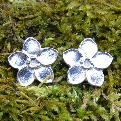 Forget Me Not Cufflinks, Handcast Cufflinks, Polished Finish