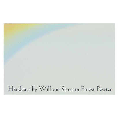 Irish Good Luck Poem Card With Lucky Clover Token, Hand Cast in Fine Pewter by William Sturt