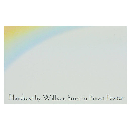 Irish Good Luck Poem Card With Lucky Clover Token, Hand Cast in Fine Pewter by William Sturt
