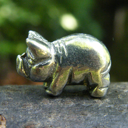 Pig Figurine, Kune Kune Pig Miniature, Kune Kune Pig Sculpture, Handmade, in Fine Pewter, by William Sturt