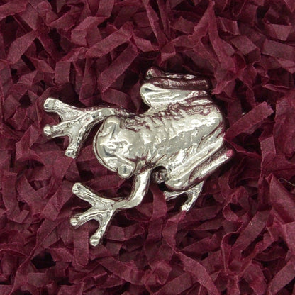 Miniature Frog, Frog Figurine, Hand Cast in Fine Pewter by William Sturt