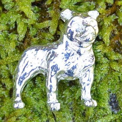 Bulldog Lapel Pin, Dog Jewellery, Hand Cast in Fine Pewter by William Sturt