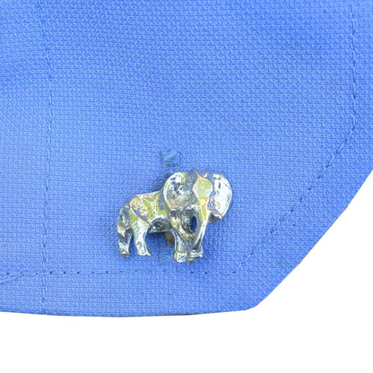 Elephant Cufflinks, Handcast Pewter Cufflinks, Polished Finish