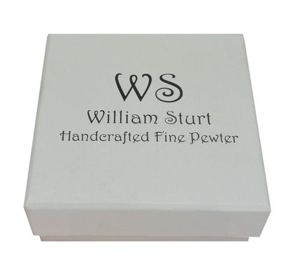 Robin Cufflinks (Alternative Design), Handcast Pewter Cufflinks, Polished Finish