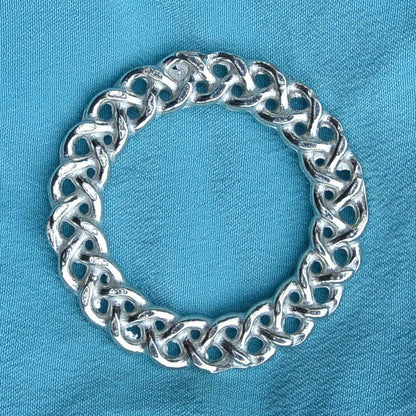 Celtic Knot Brooch (Narrow Weave Design), Handcast Pewter, Polished Finish