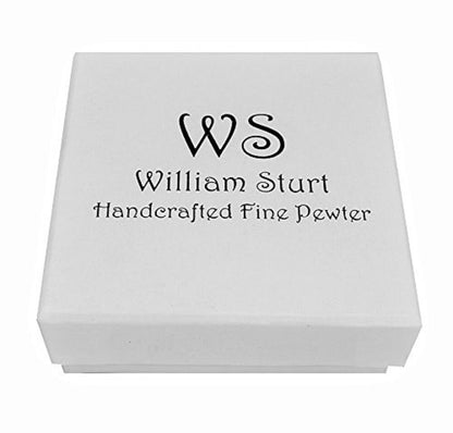 St Christopher Cufflinks, Handcast Pewter Cufflinks, Polished Finish