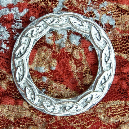 Celtic Knot Brooch (Interlink Design), Handcast Pewter, Polished Finish