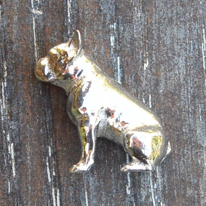 French Bulldog Cufflinks, Handcast Pewter, Polished Finish