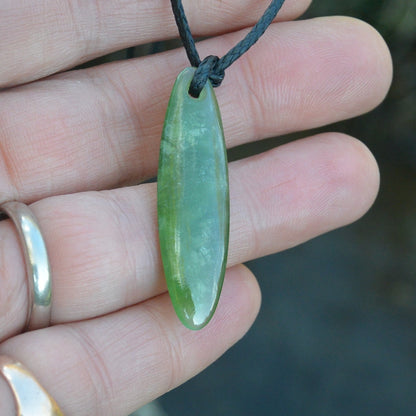 New Zealand Jade (Pounamu) Pendant Carved From Hand Foraged West Coast Pounamu (Greenstone or Jade)