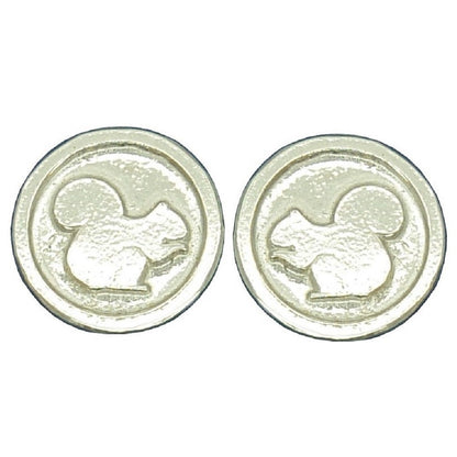 Squirrel Cufflinks, Handcast Pewter Cufflinks, Polished Finish