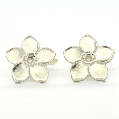 Forget Me Not Cufflinks, Handcast Cufflinks, Polished Finish