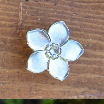 Forget Me Not Kitchen Knobs, Flower Drawer Knobs, Cabinet Knobs, Handmade, in Fine Pewter, by William Sturt