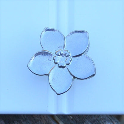 Forget Me Not Kitchen Knobs, Flower Drawer Knobs, Cabinet Knobs, Handmade, in Fine Pewter, by William Sturt