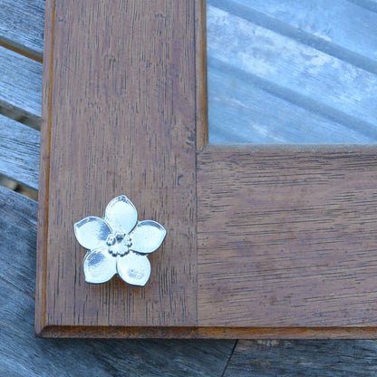 Forget Me Not Kitchen Knobs, Flower Drawer Knobs, Cabinet Knobs, Handmade, in Fine Pewter, by William Sturt