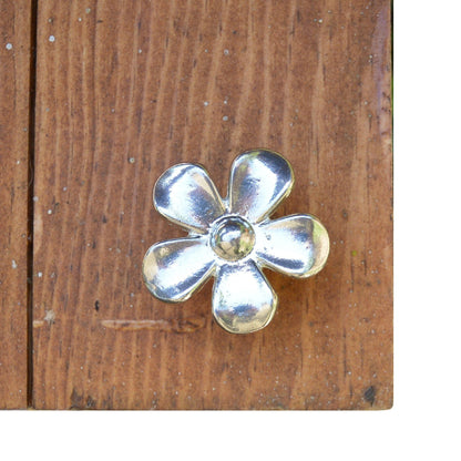 Daisy Kitchen Knobs, Flower Drawer Knobs, Cabinet Knobs, Handmade, in Fine Pewter, by William Sturt