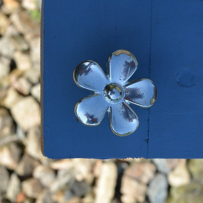 Daisy Kitchen Knobs, Flower Drawer Knobs, Cabinet Knobs, Handmade, in Fine Pewter, by William Sturt