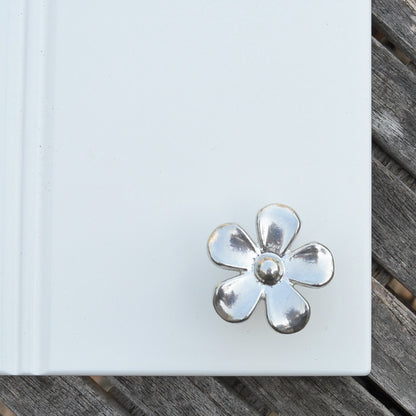 Daisy Kitchen Knobs, Flower Drawer Knobs, Cabinet Knobs, Handmade, in Fine Pewter, by William Sturt