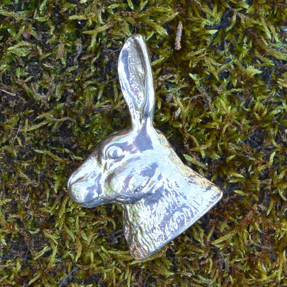 Hares Head Kitchen Knobs, Rabbit Drawer Knobs, Cabinet Knobs, Handmade, in Fine Pewter, by William Sturt
