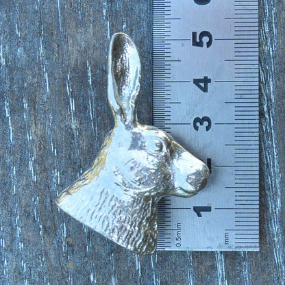 Hares Head Kitchen Knobs, Rabbit Drawer Knobs, Cabinet Knobs, Handmade, in Fine Pewter, by William Sturt