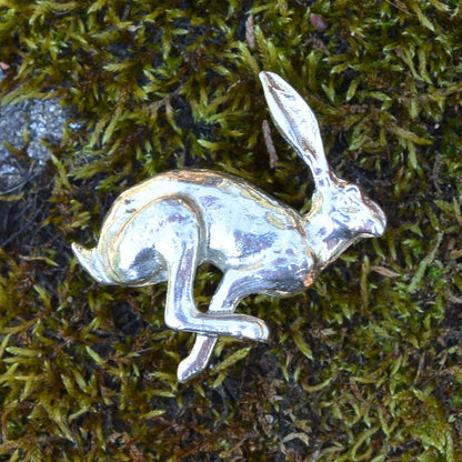 Running Hare Kitchen Knobs, Rabbit Drawer Knobs, Cabinet Knobs, Handmade, in Fine Pewter, by William Sturt