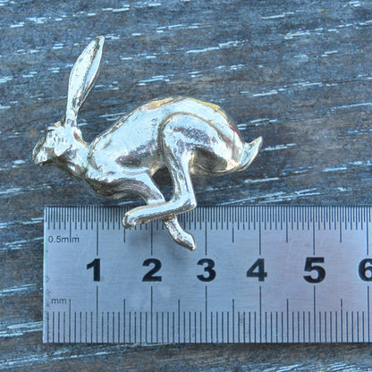 Running Hare Kitchen Knobs, Rabbit Drawer Knobs, Cabinet Knobs, Handmade, in Fine Pewter, by William Sturt