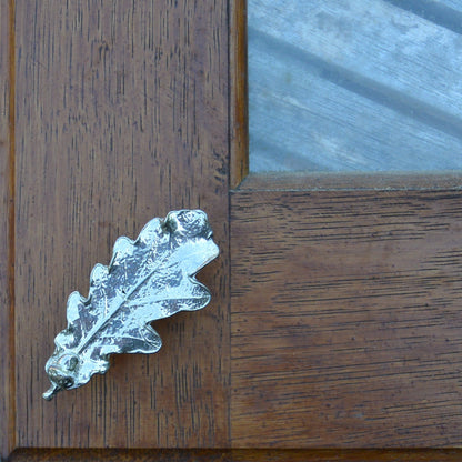 Oak Leaf Kitchen Knobs, Oak Leaf Drawer Knob, Cabinet Knobs, Handmade, in Fine Pewter, by William Sturt