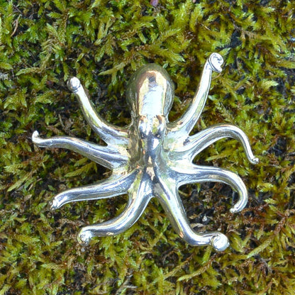 Octopus Knob, Octopus Drawer Knob, Octopusknob, Handmade, in Fine Pewter, by William Sturt
