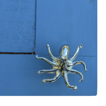 Octopus Knob, Octopus Drawer Knob, Octopusknob, Handmade, in Fine Pewter, by William Sturt