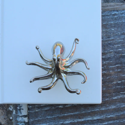 Octopus Knob, Octopus Drawer Knob, Octopusknob, Handmade, in Fine Pewter, by William Sturt