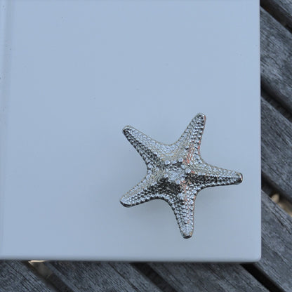 Starfish Kitchen Knobs, Starfish Drawer Knob, Starfish Cabinet Knobs, Handmade, in Fine Pewter, by William Sturt
