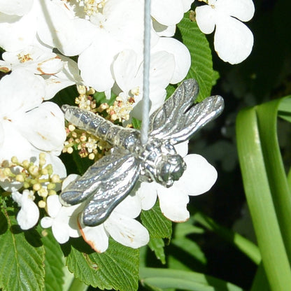 Dragonfly Light Pull, Handcast Pewter, Polished Finish