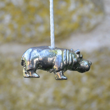 Hippo Light Pull Handle, Hippo Light Pull Cord Handle, Hippo Bathroom Light Pull Handle, Handmade in Fine Pewter, by William Sturt