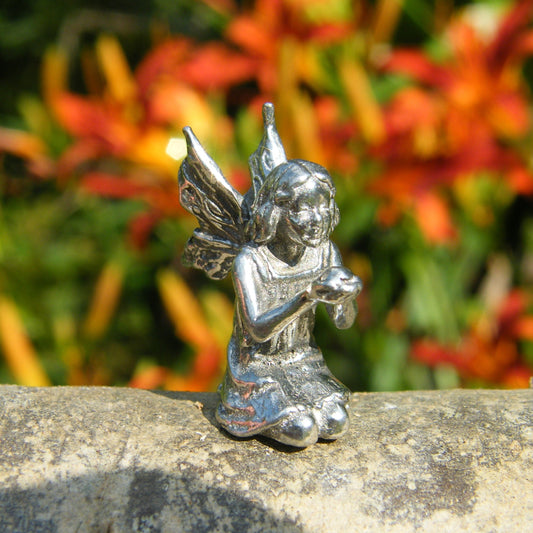 Fairy Figurine, Pixie, Handmade, in Fine Pewter, by William Sturt