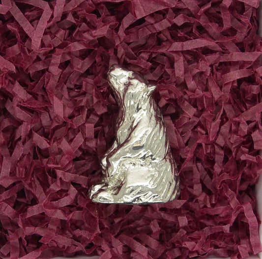 Bear Figurine, Miniature Bear Totem, Hand made Bear, Hand Cast in Fine Pewter by William Sturt.