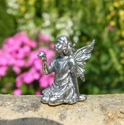 Miniature Fairy, Fairy Figurine, Adora, Handmade, in Fine Pewter, by William Sturt