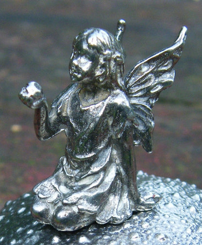 Miniature Fairy, Fairy Figurine, Adora, Handmade, in Fine Pewter, by William Sturt