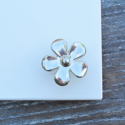 Daisy Kitchen Knobs, Flower Drawer Knobs, Cabinet Knobs, Handmade, in Fine Pewter, by William Sturt