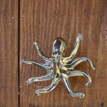 Octopus Knob, Octopus Drawer Knob, Octopusknob, Handmade, in Fine Pewter, by William Sturt