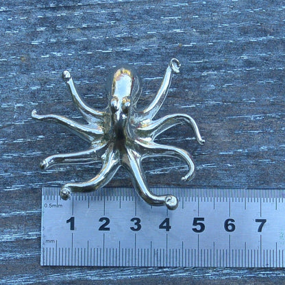 Octopus Knob, Octopus Drawer Knob, Octopusknob, Handmade, in Fine Pewter, by William Sturt