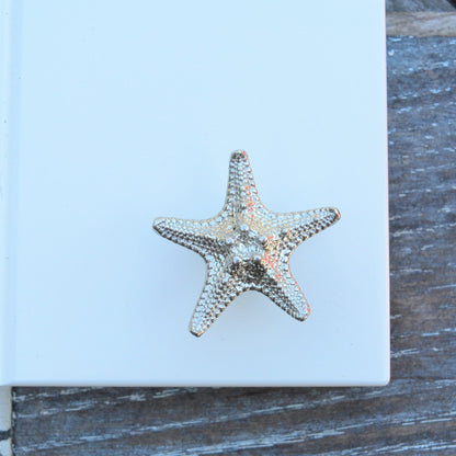 Starfish Kitchen Knobs, Starfish Drawer Knob, Starfish Cabinet Knobs, Handmade, in Fine Pewter, by William Sturt