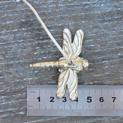 Dragonfly Light Pull, Handcast Pewter, Polished Finish