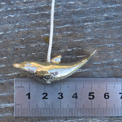 Leaping Dolphin Light Pull, Handcast Pewter, Polished Finish