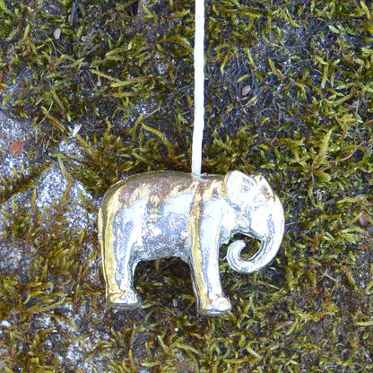 Elephant Light Pull, Handcast Pewter, Polished Finish