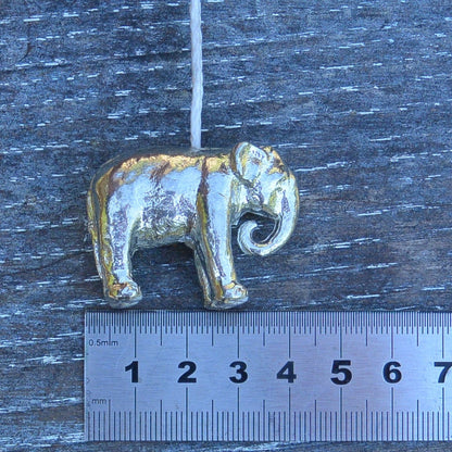 Elephant Light Pull, Handcast Pewter, Polished Finish