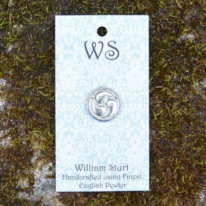 BDSM Lapel Pin, Bdsm Accessories, Bdsm Gifts, Handmade, in Fine Pewter, by William Sturt