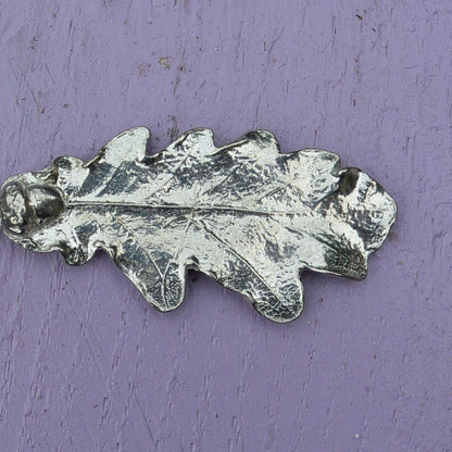 Oak Leaf Keyring, Acorn and Oak Key Fob, Handmade, by William Sturt, in Fine Pewter